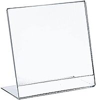 Azar Displays Acrylic L-Shaped Sign Holders, Clear - Pack of 10
