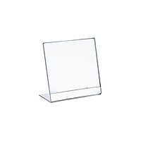 Azar Displays Acrylic L-Shaped Sign Holders, Clear - Pack of 10