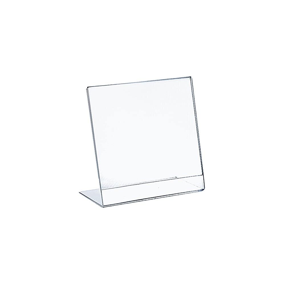 Azar Displays Acrylic L-Shaped Sign Holders, Clear - Pack of 10