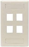 Black Box GigaStation2 4 Socket Network Faceplate - 4 x Socket(s) - Ivory