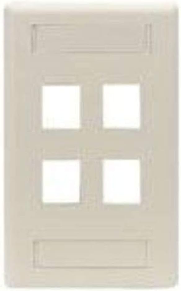Black Box GigaStation2 4 Socket Network Faceplate - 4 x Socket(s) - Ivory