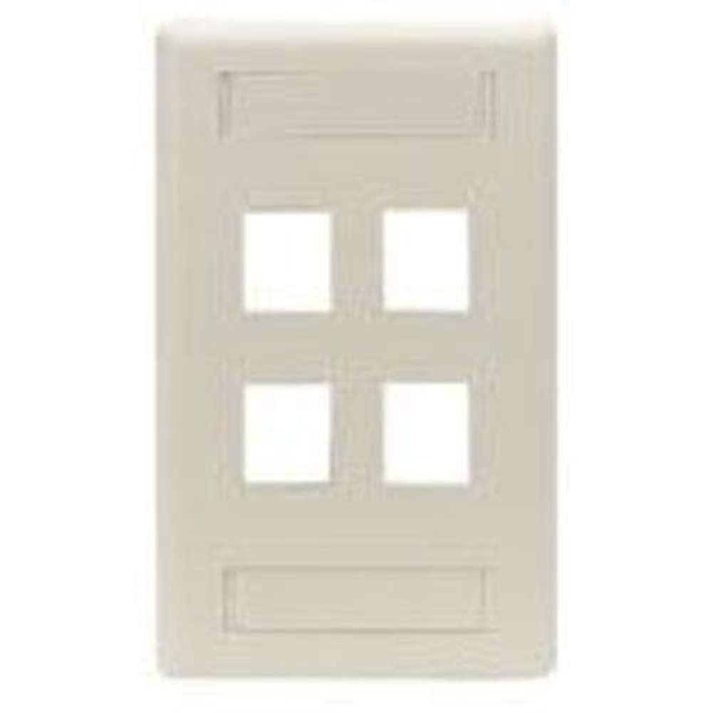 Black Box GigaStation2 4 Socket Network Faceplate - 4 x Socket(s) - Ivory