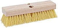 Deck Brush Head, 2" Cream Polypropylene Bristles, 10" Brush