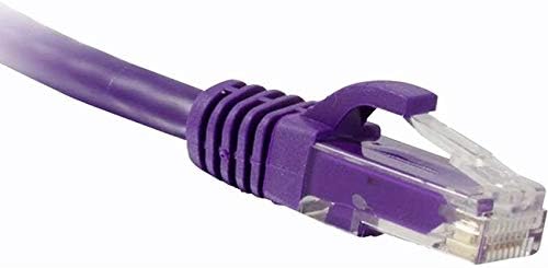 ENET CAT6 PURPLE 1 FOOT PATCH CABLE WITH SNAGLESS MOLDED BOOT (UTP) HIGH-QUALITY