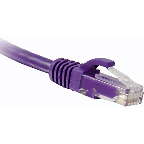 ENET CAT6 PURPLE 1 FOOT PATCH CABLE WITH SNAGLESS MOLDED BOOT (UTP) HIGH-QUALITY