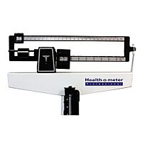 Health O Meter® Physician Scale with Height Rod Balance Beam Display 400 lbs. / 181 kg Black / White Analog (EA)