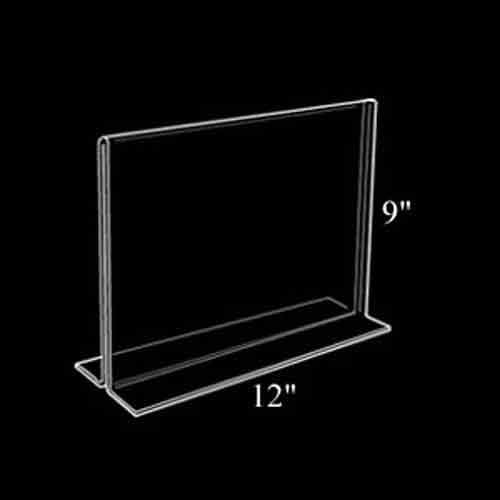 Azar Displays Double-Foot 2-Sided Acrylic Sign Holders