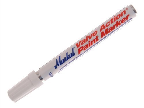 Markal 96800 Certified Valve Action Liquid Paint Marker with 1/8" Bullet Tip, White (24 Markers)
