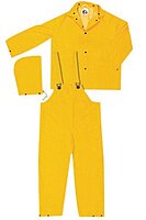MCR Safety 3-Piece Rainsuit, 3XL, Yellow