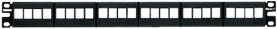 Panduit NKFP24Y Category-6 24-Port Flat Modular Patch Panel, Black