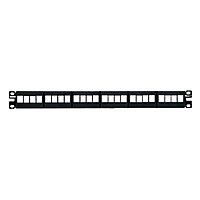 Panduit NKFP24Y Category-6 24-Port Flat Modular Patch Panel, Black