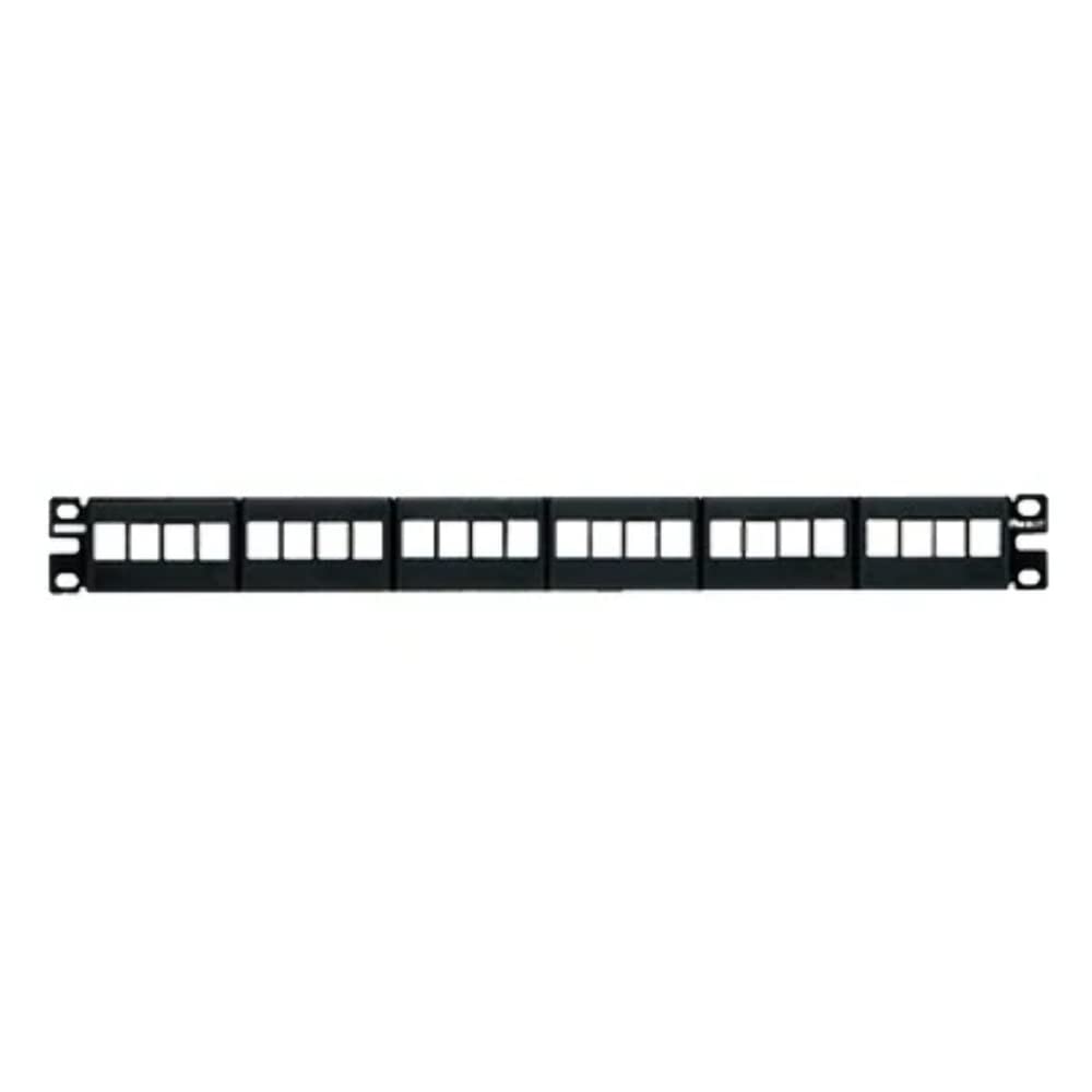 Panduit NKFP24Y Category-6 24-Port Flat Modular Patch Panel, Black