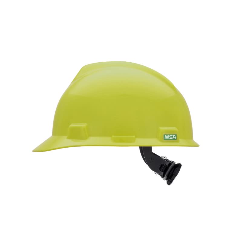 MSA 10061512 V-Gard Cap Style Safety Hard Hat With Fas-Trac III Ratchet Suspension | Polyethylene Shell