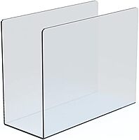 Azar Displays Clear Acrylic Lateral Desk File Holders, Pack of 4