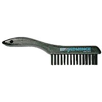 Shoe Handle Scratch Brushes, 10 1/4", 4X16 Rows, Carbon Stl Wire, Plastic Handle (410-85037) Each