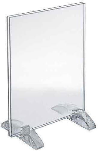 Azar Displays Dual-Stand Vertical/Horizontal Acrylic Sign Holders
