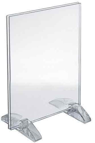 Azar Displays Dual-Stand Vertical/Horizontal Acrylic Sign Holders