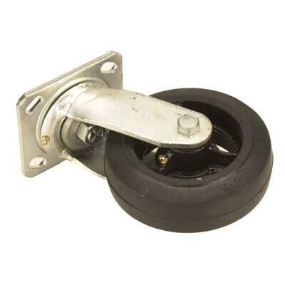 6" X 2" Mold-On Rubber Swivel Caster
