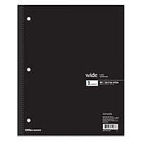 Office Depot® Brand Wireless Notebook, 8" x 10-1/2", Wide Ruled, 80 Sheets, Black