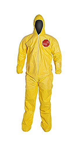 DUPONT Tychem 2000 Disposable Coverall, Zipper Closure