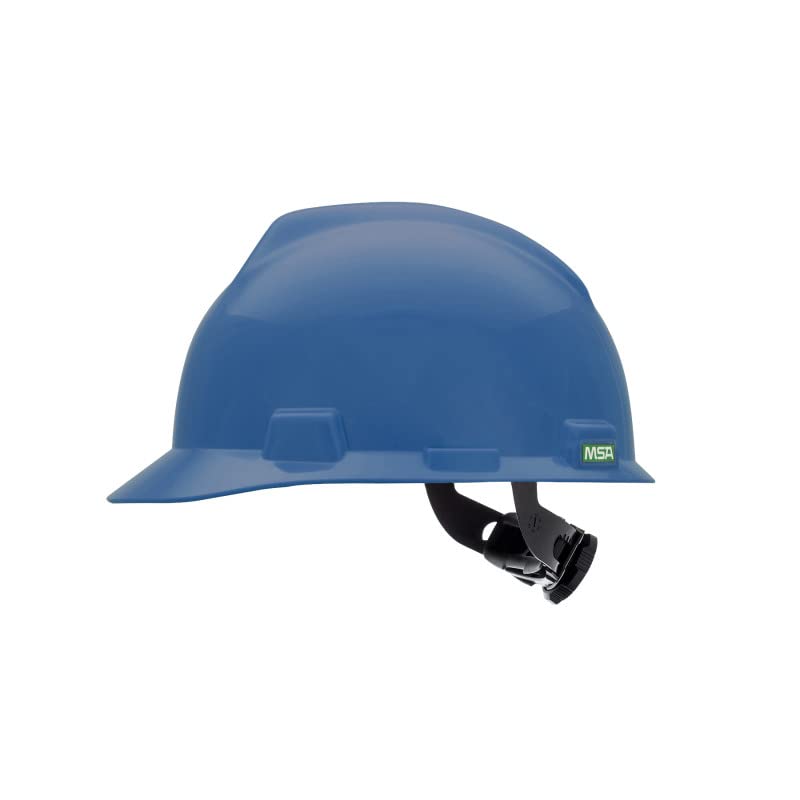 MSA 477483 V-Gard Cap Style Safety Hard Hat With Fas-Trac III Ratchet Suspension | Polyethylene Shell