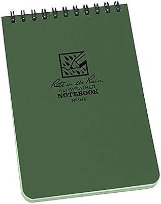 Rite in the Rain Weatherproof Top Spiral Notebook, 4" x 6", Universal Pattern