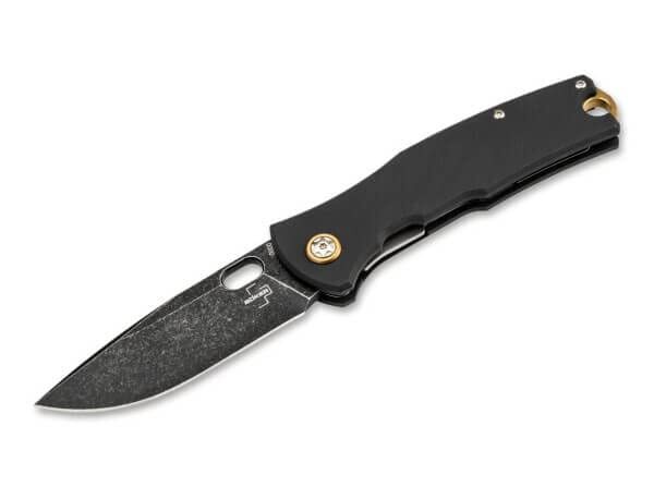 Boker Plus Fieldfolder - 3.35" Stonewashed D2 Blade, Linerlock with Black G10 Scales Designed by Jesper Voxnaes - 01BO375