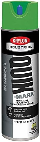 Quik-Mark™ Solvent-Based Fluorescent Neon Green Inverted Marking Paint [Set of 12]