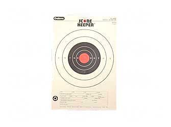 Champion Targets 45723 Score Keeper Fluorescent Orange & Black Bullseye Target, 25 Yard Pistol Slow Fire, 12 Pack