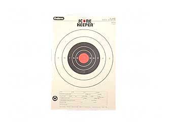 Champion Targets 45723 Score Keeper Fluorescent Orange & Black Bullseye Target, 25 Yard Pistol Slow Fire, 12 Pack