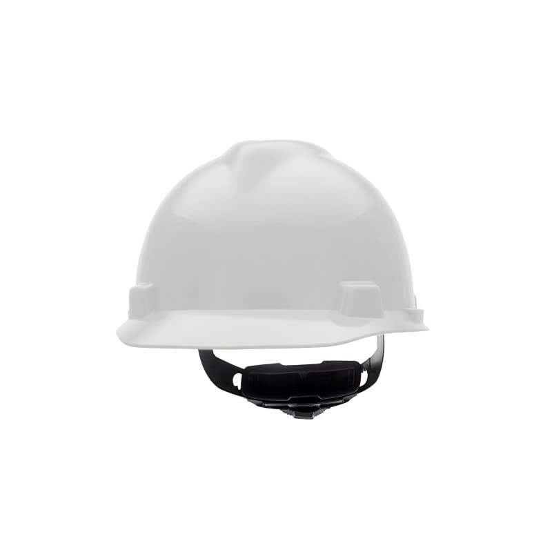 MSA 477477 V-Gard Cap Style Safety Hard Hat With Fas-Trac III Ratchet Suspension | Polyethylene Shell