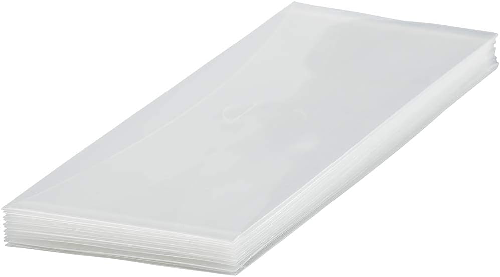 JAM PAPER Plastic Envelopes with Tuck Flap Closure - Clear