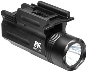 NcStar Compact Pistol and Rifle Flashlight Green Laser with Quick Release Weaver Mount (AQPTFLG)