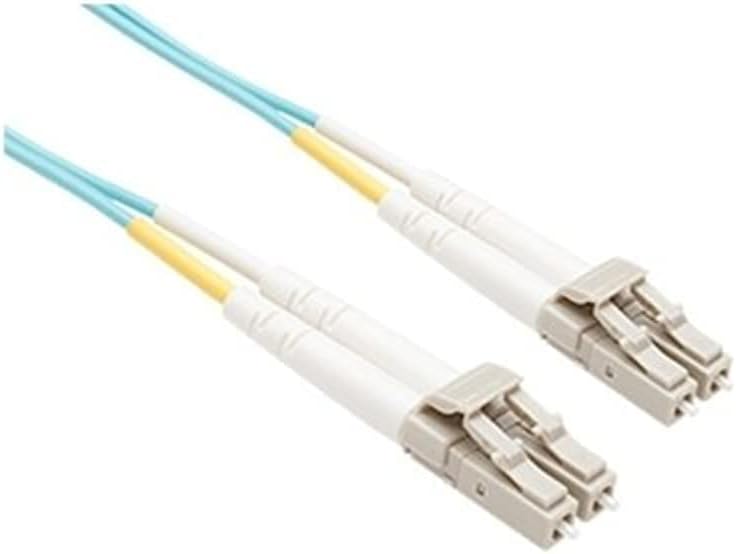 1 METER LC-LC OM3 10GIG FIBER OPTIC CABLE, AQUA, OFNR, 50/125 FIBER, MULTIMODE D