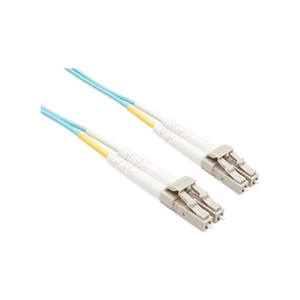 1 METER LC-LC OM3 10GIG FIBER OPTIC CABLE, AQUA, OFNR, 50/125 FIBER, MULTIMODE D