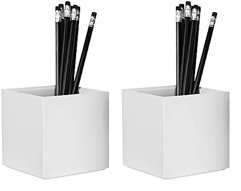Bostitch Office Konnect Pencil Cup Desk Organizer, Pen Cup, White (Pack of 2) White 1 Count (Pack of 2) Pencil Cup