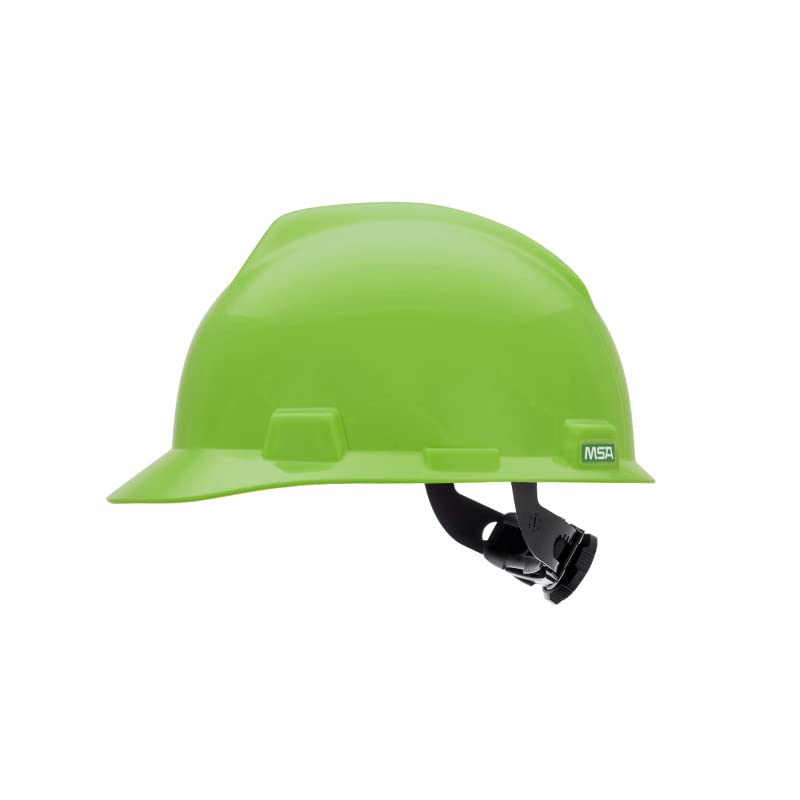 MSA 815565 V-Gard Cap Style Safety Hard Hat With Fas-Trac III Ratchet Suspension | Polyethylene Shell