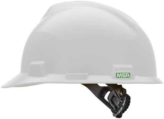 MSA V-Gard Cap Style Safety Hard Hat Suspension | Polyethylene Shell, Superior Impact Protection