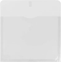 JAM PAPER Plastic Booklet Expansion Envelopes with Hook & Loop Closure - Letter