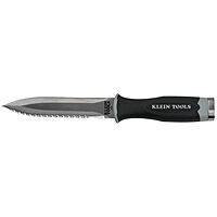 Klein Tools DK06 Knife, Serrated Stainless Steel Duct Knife for Flexible Duct and Board, with Sheath