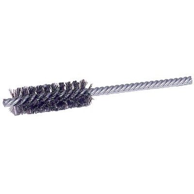 WEILER 21124 Double Spiral Tube Brush, 1" Dia, Stainless Steel
