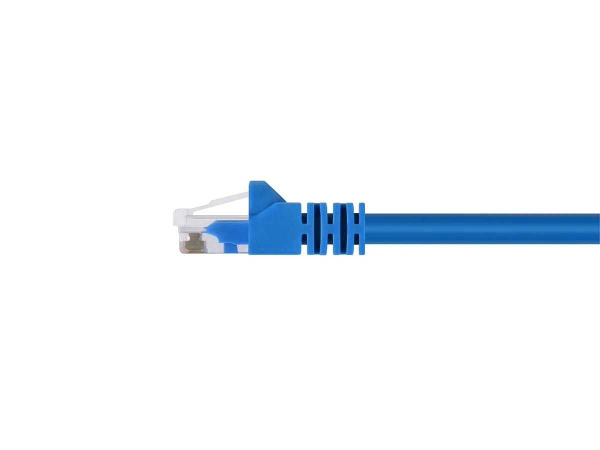 Monoprice 1FT 24AWG Cat5e 350MHz UTP Ethernet Bare Copper Network Cable - Blue