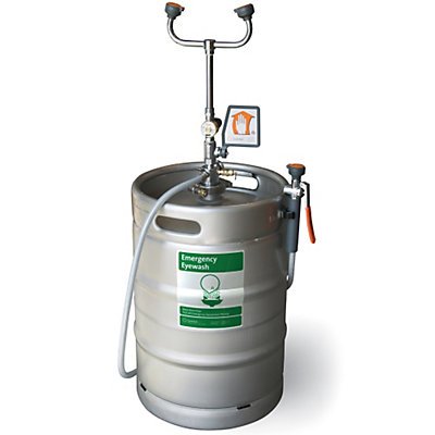 Guardian G1562 Stainless Steel Portable Eyewash/Drench Hose Unit, 15 gal