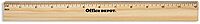 Office Depot Wood Metal-Edge Ruler, 12in., 55224