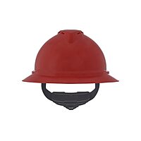 MSA V-Gard 500 Full-Brim Hard Hat with Fas-Trac III Ratchet Suspension