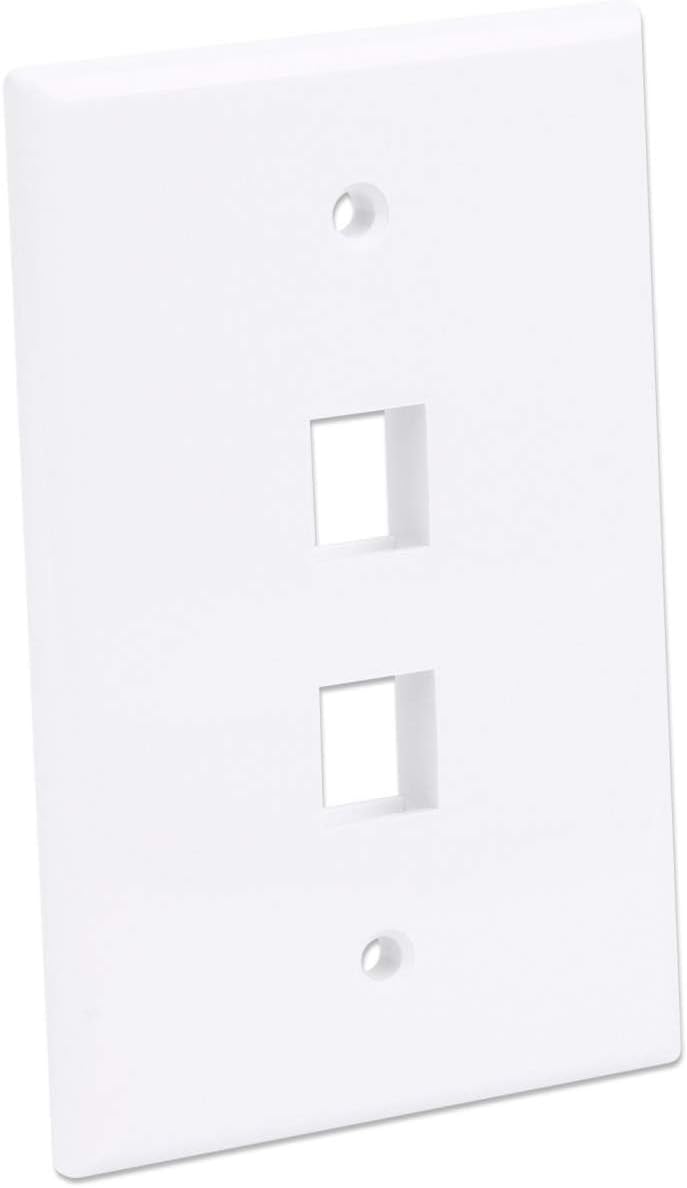 INTELLINET 2-Outlet Keystone Wall Plate