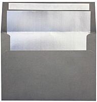 LUX Foil-Lined Invitation Envelopes A4, Peel & Press Closure, Smoke/Silver, Pack Of 50