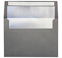LUX Foil-Lined Invitation Envelopes A4, Peel & Press Closure, Smoke/Silver, Pack Of 50