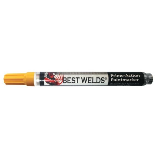 BEST WELDS 900-PAINTMKR-YEL - Prime-Action Paint Marker, Reversible Chisel/Bullet (12pk)