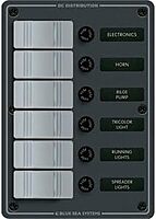 Blue Sea 8053 Slate Grey - 6 Position - Vertical